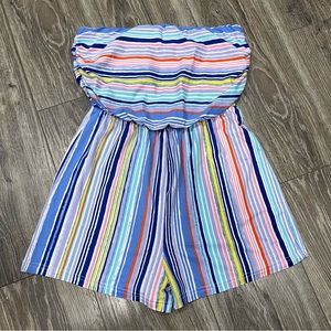 🍀 3/$30 Full Circle Trends with love strapless striped romper